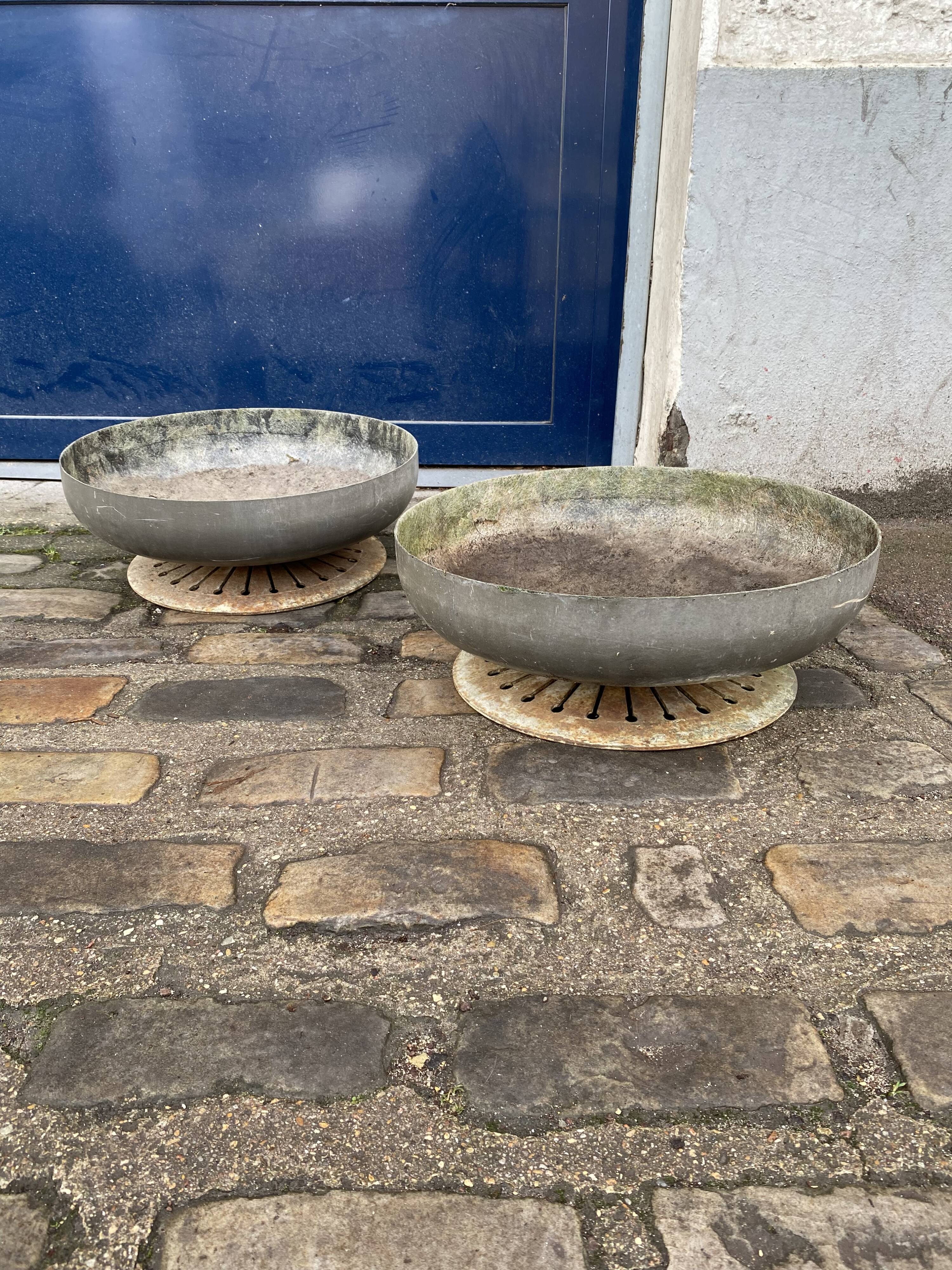 Set of 2 vintage planters Dominique Rabinet