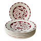 Série de 8 assiettes plates Digoin Sarreguemines « Duroc »