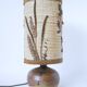 Sandstone lamp with dried flower lampshade, 1970