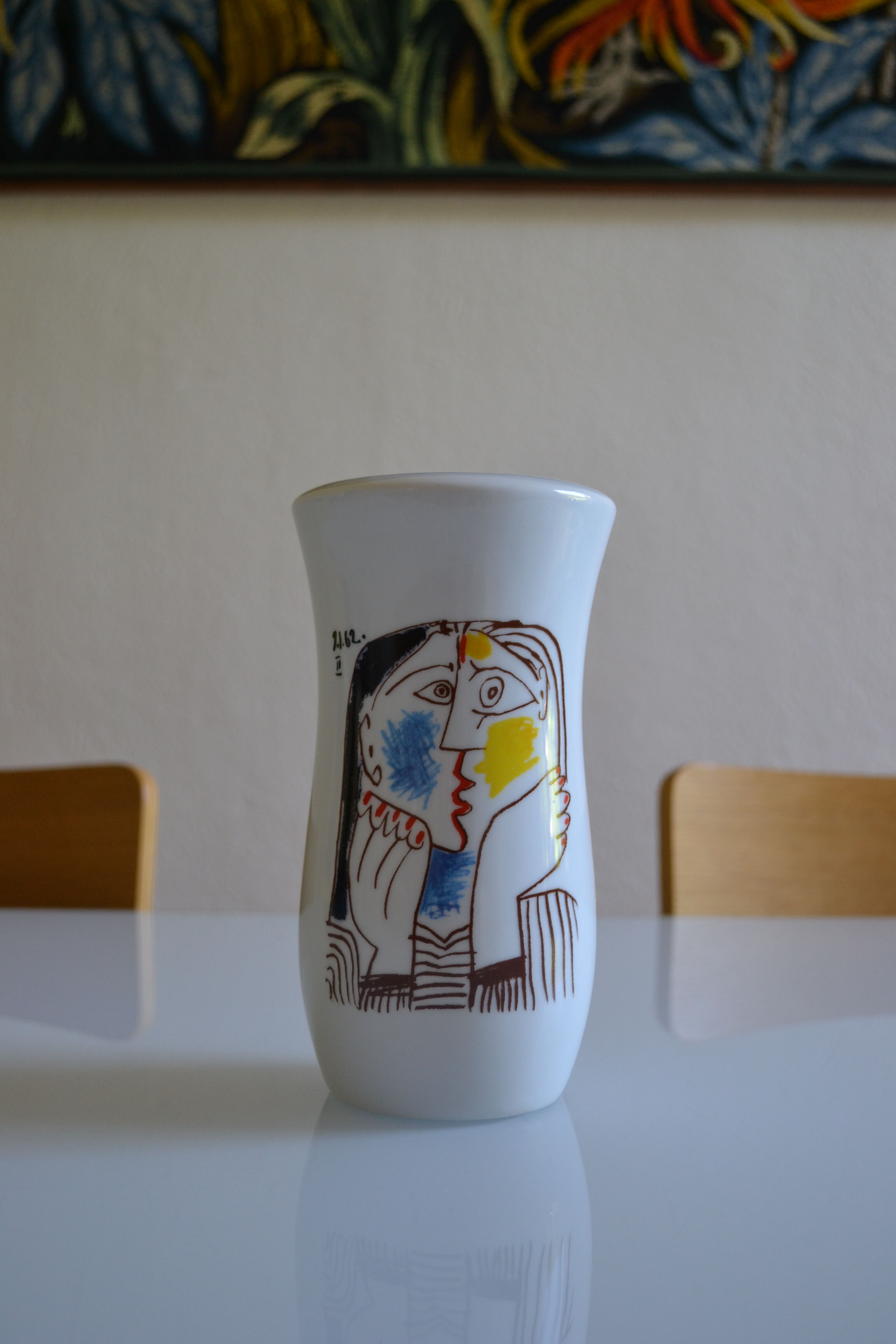 Ceramic vase after picasso " head leaning on the hands " 1962