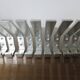 Series of 16 70s aluminium pads