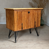 Vintage rattan buffet bar