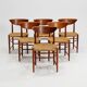 Model 316 dining chairs by Peter White & Orla Moelgard-Nielsen for Søborg Møbelfabrik, 1958, set of 6