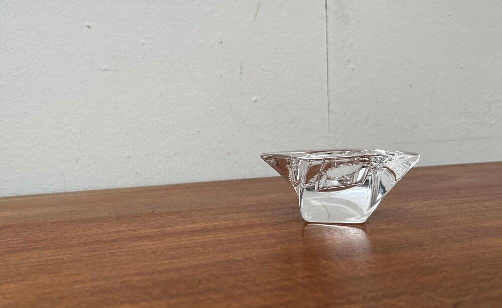 Crystal candlestick from the Tornado vintage series by Jan Johanssen for Orrefors, Sweden.