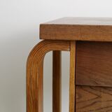 Early Vintage Finnish Mid Century Alvar Aalto Wooden Desk & Chair, 1940s