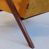 Mid century easy armchairs model B310 Var in velvet