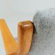 Vintage desk chair officer armchair light gray wool 1960