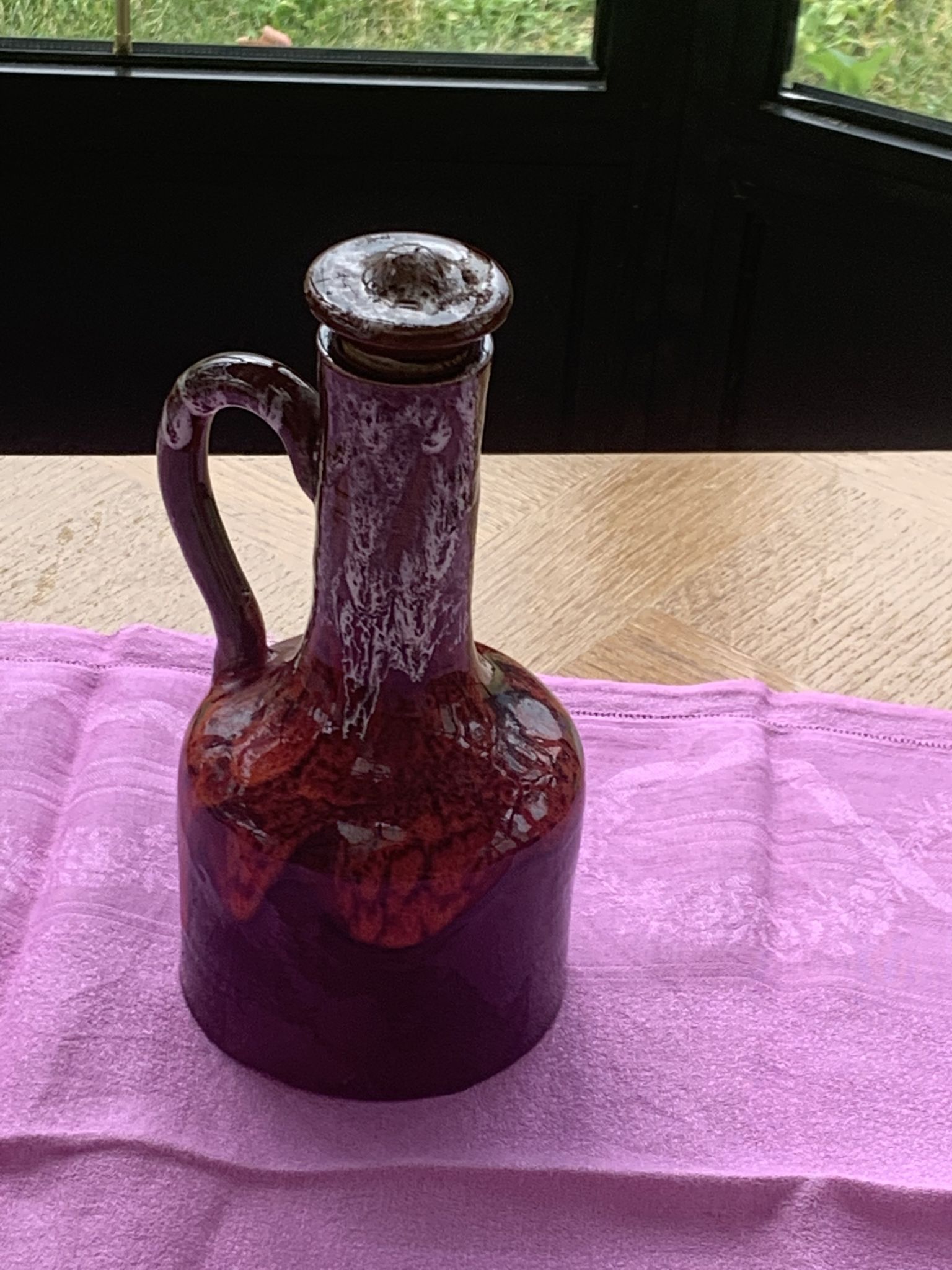 Carafe flacon en céramique émaillée vallauris vintage 1960