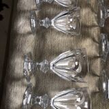 Set of 7 baccarat glasses, Harcourt model