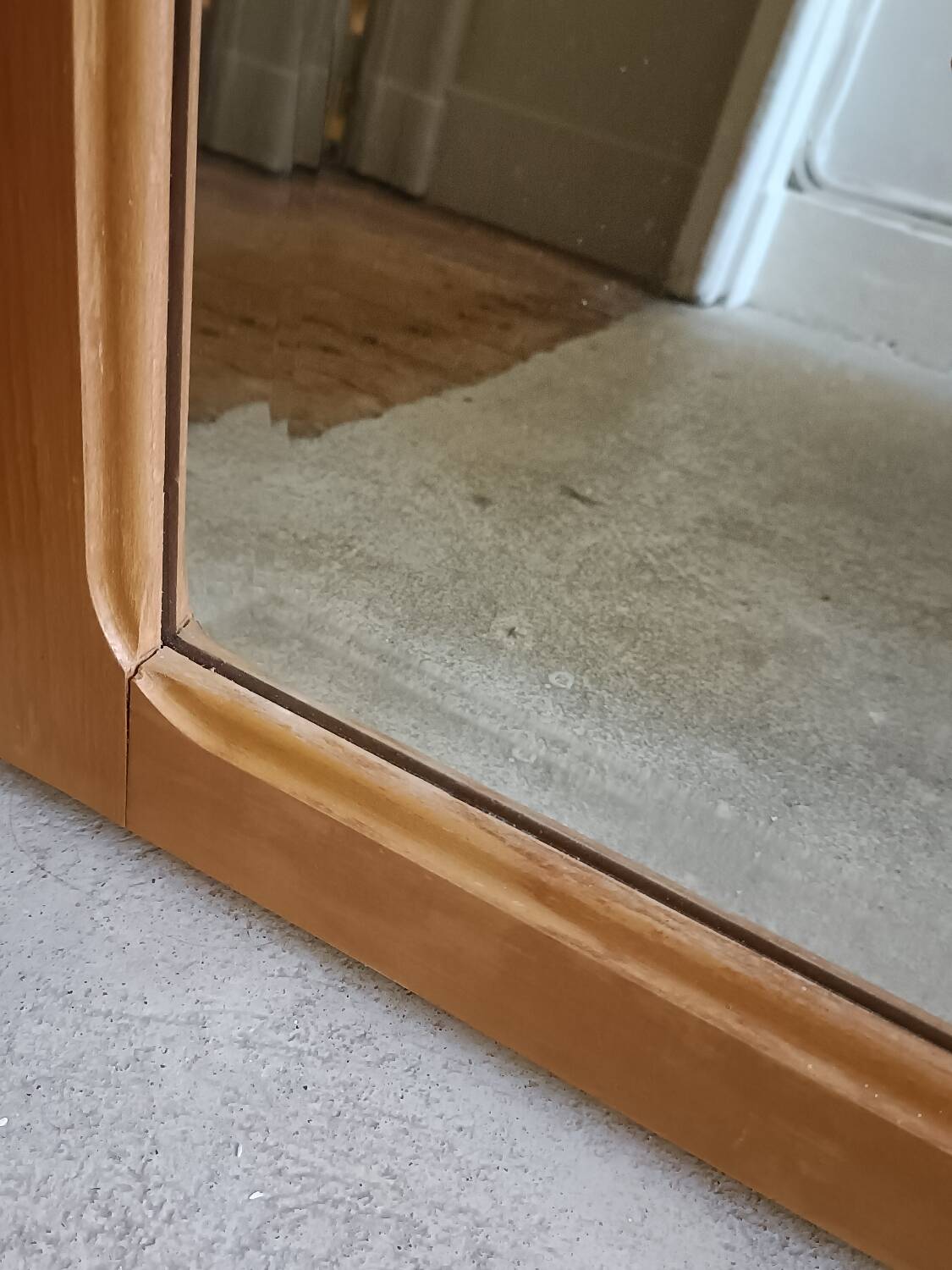 70' Scandinavian solid wood mirror