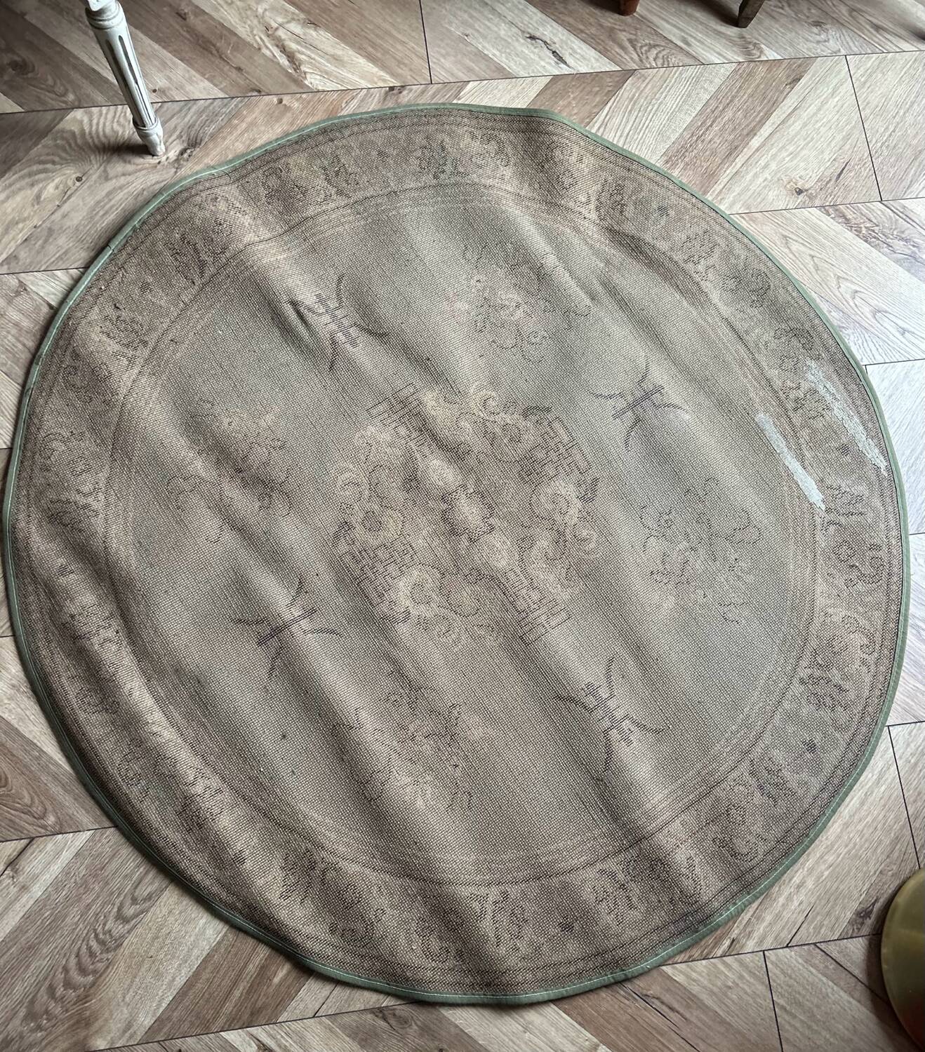 Antique round rug