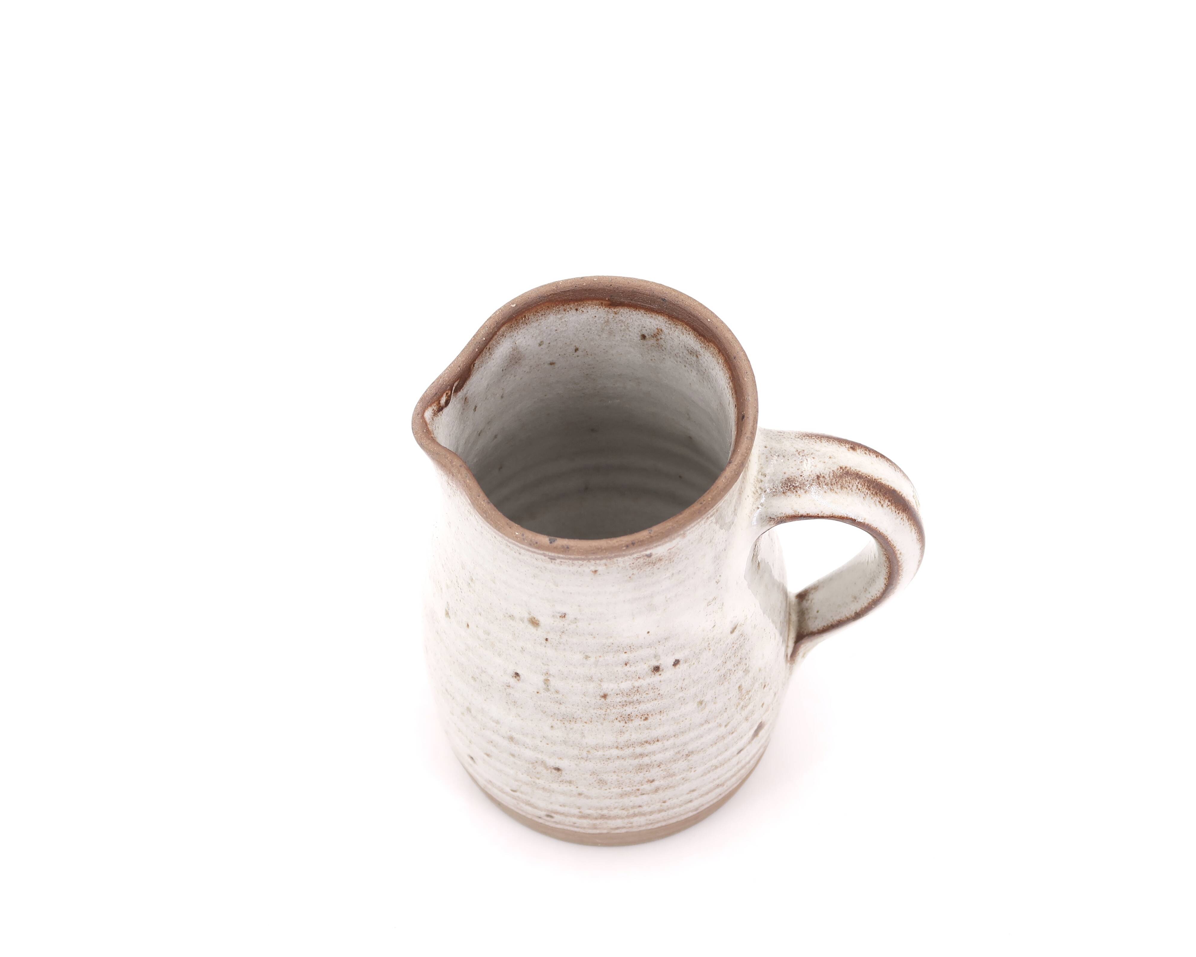 Stoneware milk pitcher by Roger Jacques, 1960s