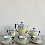 Art Deco coffee set in fine pearlescent porcelain 20s
