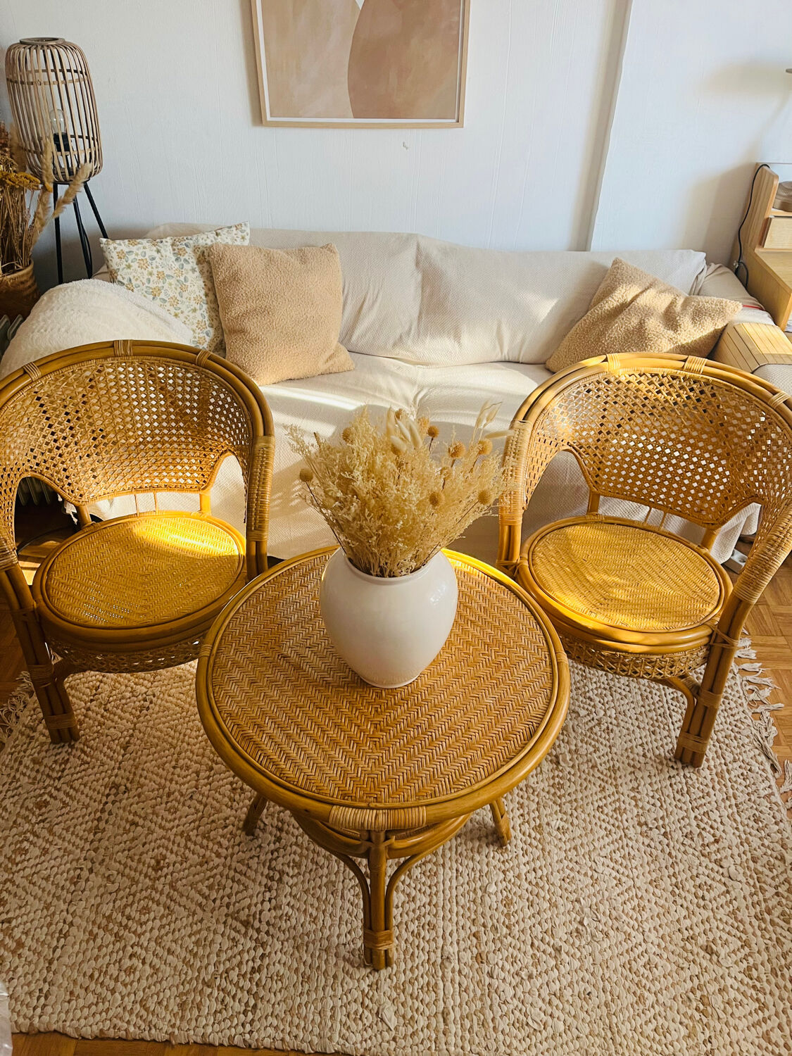 Rattan living room 3 rooms