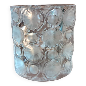Antique Lalique France crystal or glass candle holder