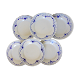 6 dessert plates from Gien, Pervenche model