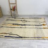 Tapis berbère marocain artisanal 207 x 144 CM
