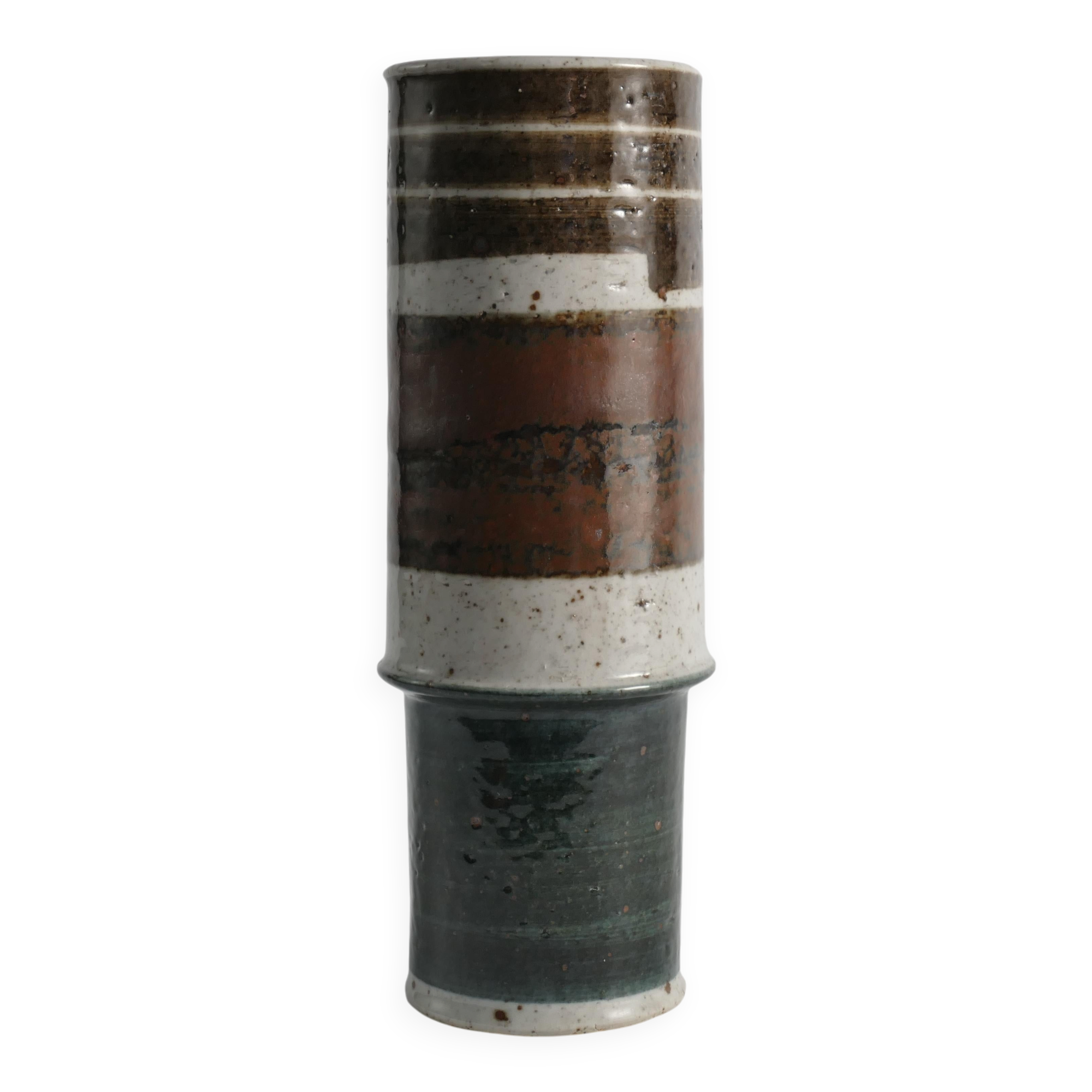 Scandinavian Modern Chamotte Stoneware Vase by Inger Persson for Rörstrand, 1960