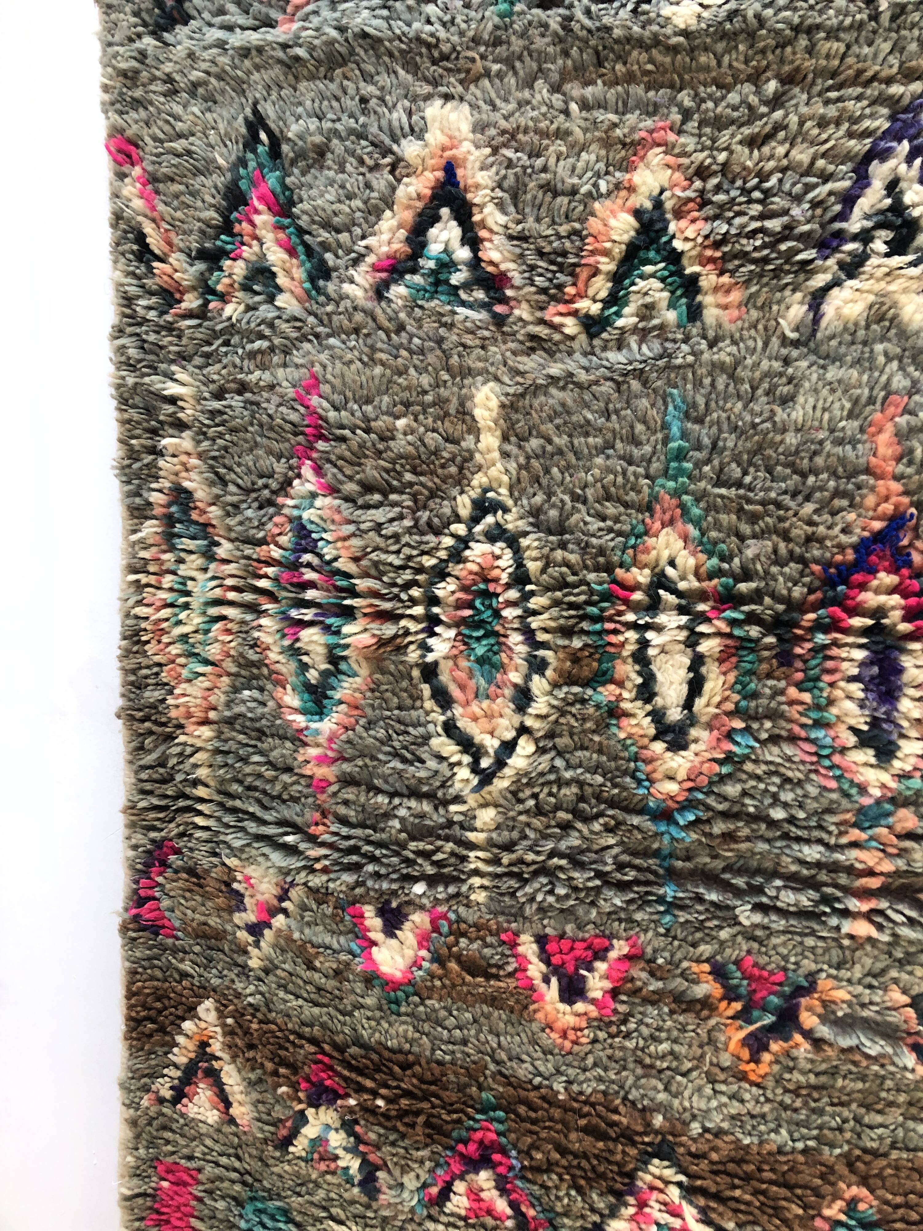 Moroccan Berber carpet Boujaad corridor 2,72x0.78m