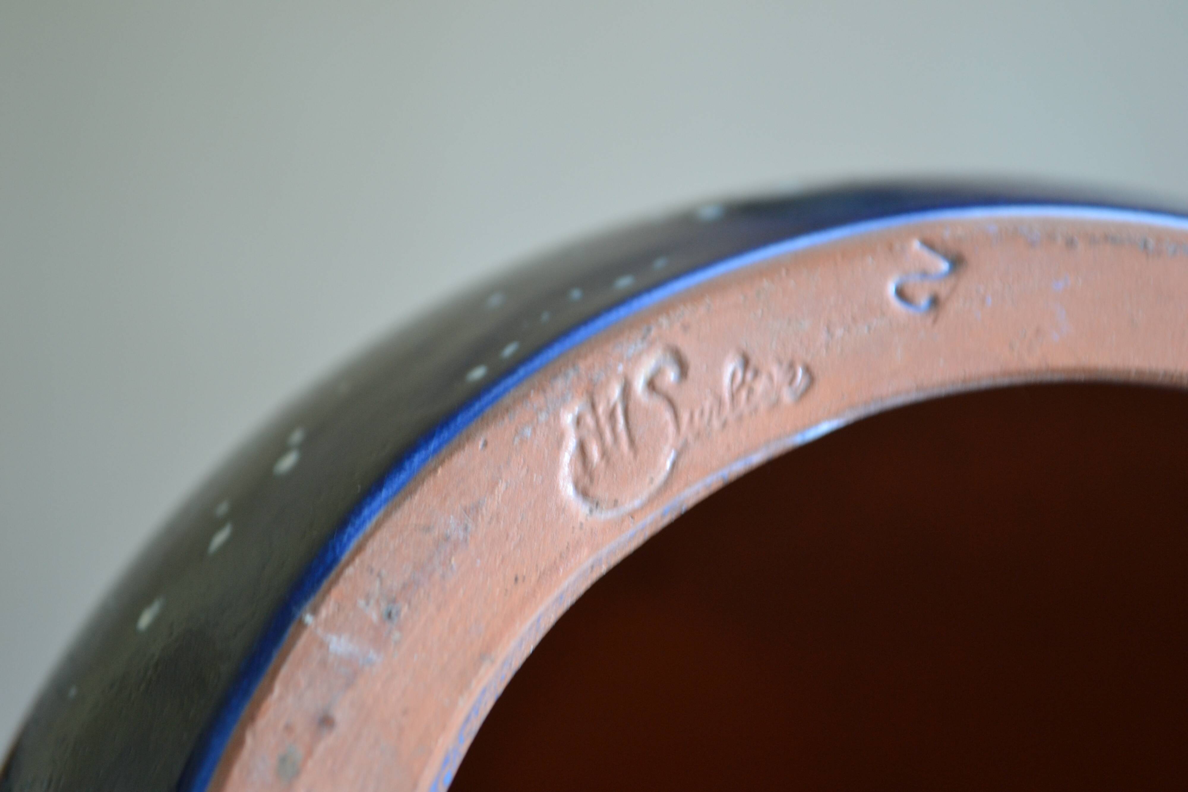 ceramic lamp base modernist France 1970