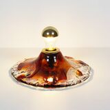 Vintage Rare 'Donut' murano glass wall lamps by La Murrina