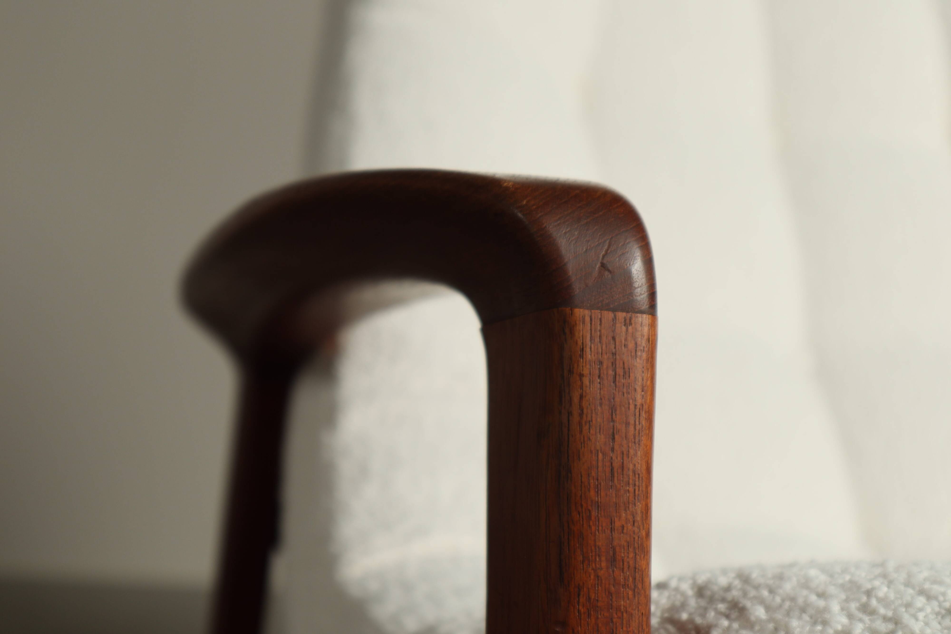 Vintage Teak "Scoop" chair with ottoman by R.Huber & Co