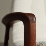 Vintage Teak "Scoop" chair with ottoman by R.Huber & Co