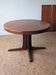 Round teak table with star base, 1960s, extendable.