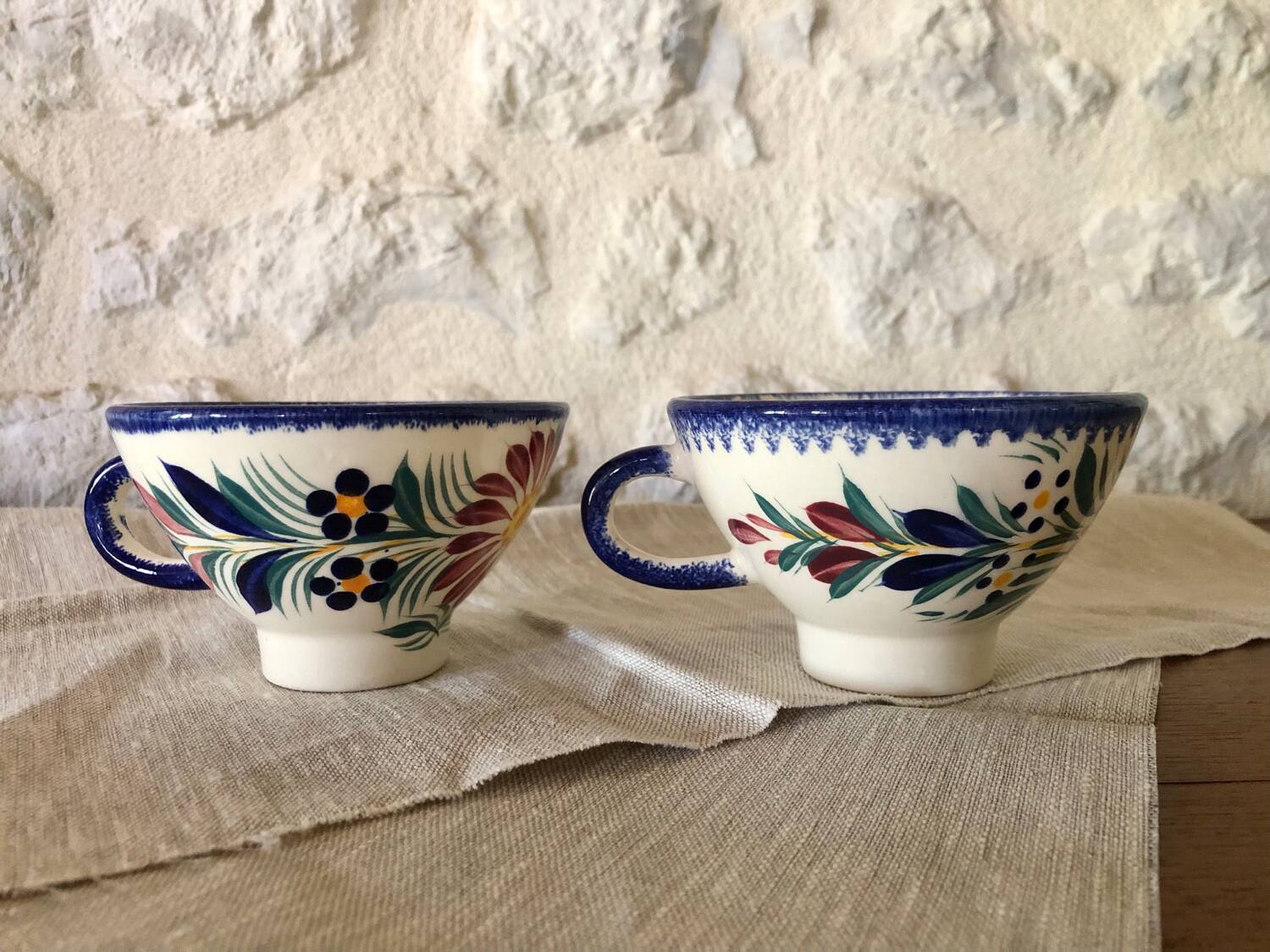 HB Henriot cider cups or bowls