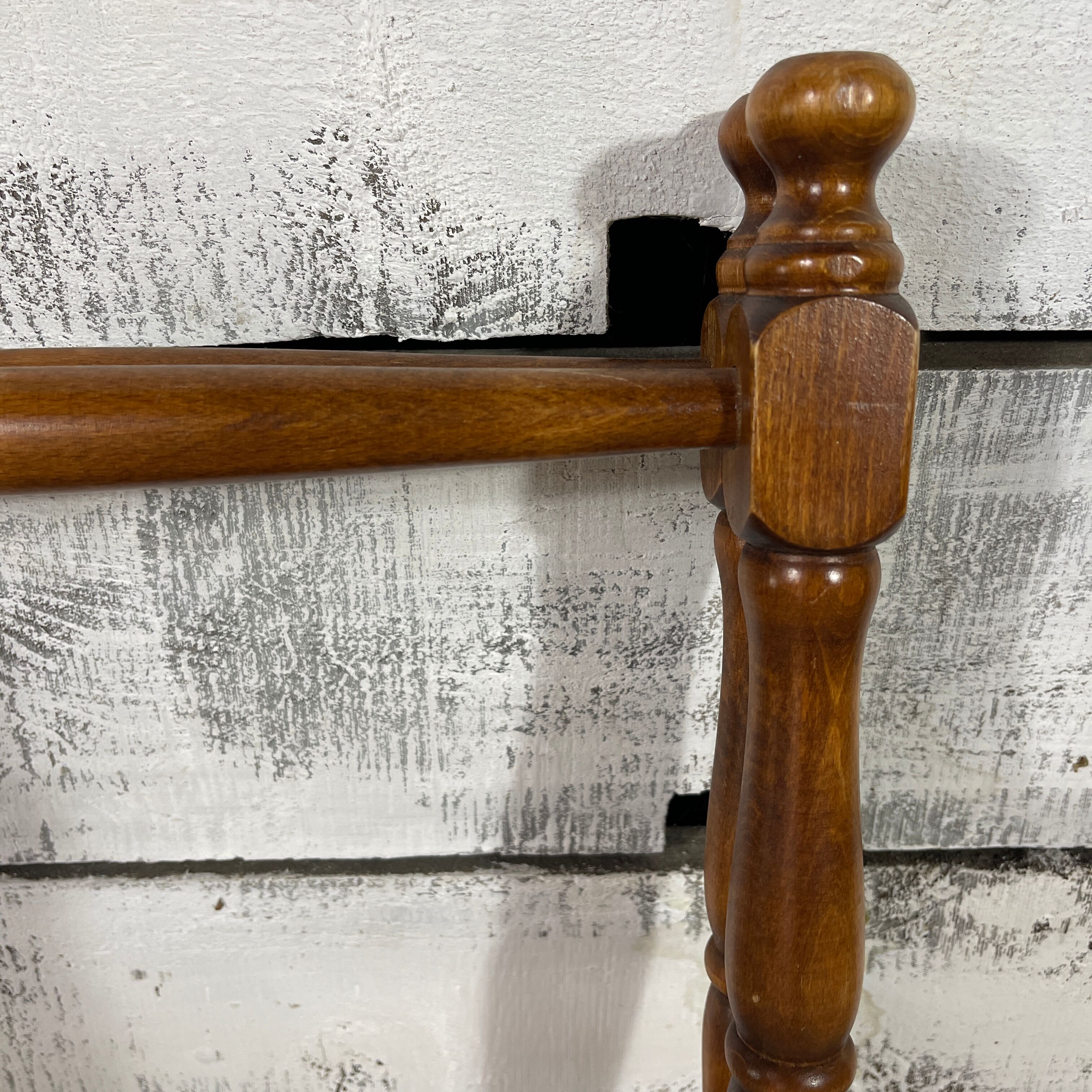 Antique wooden towel rack