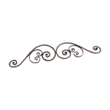 Wrought iron pediment