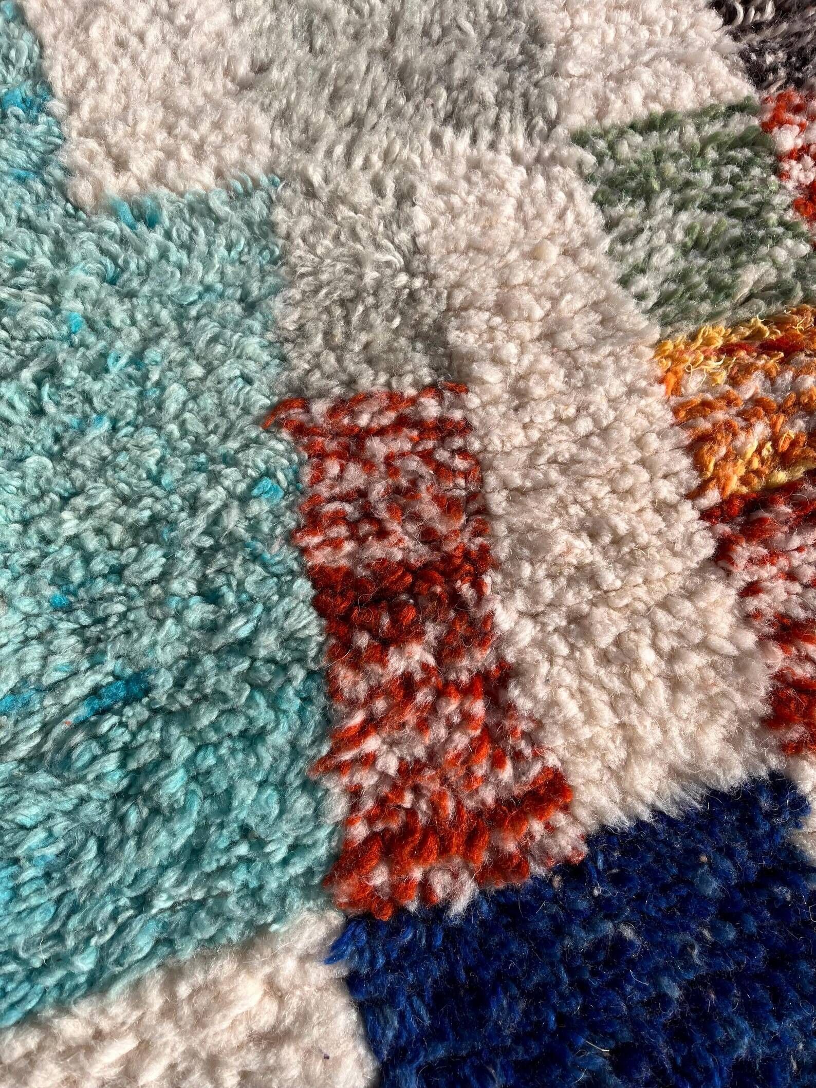 Moroccan Berber rug M'rirt colorful with geometric patterns