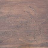 4 nesting tables in art nouveau wood with floral decor