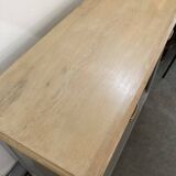 Ash Grey Art Deco Open Sideboard