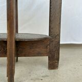 Pedestal table or small octagonal side table quadripod base with modernist spacer
