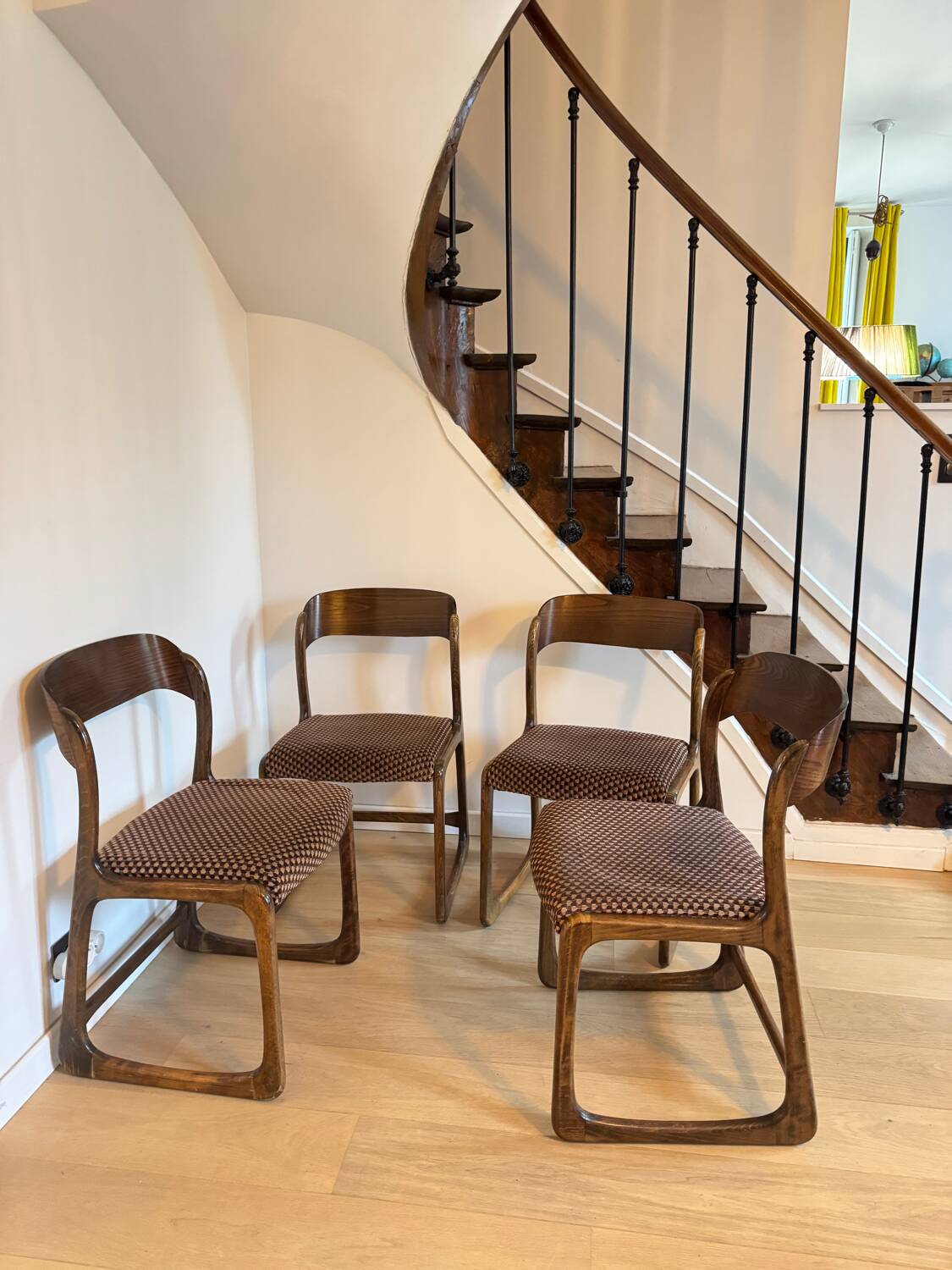 4 Baumann chairs, sled model
