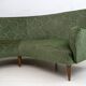 Canapé d'angle en velours damassé italien moderne du milieu du siècle, années 1950