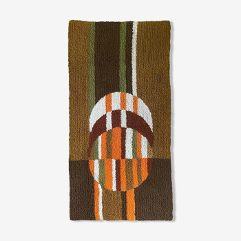 Tapis tchécoslovaque vintage années 1970 58x113cm