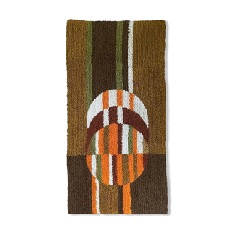 Tapis tchécoslovaque vintage années 1970 58x113cm