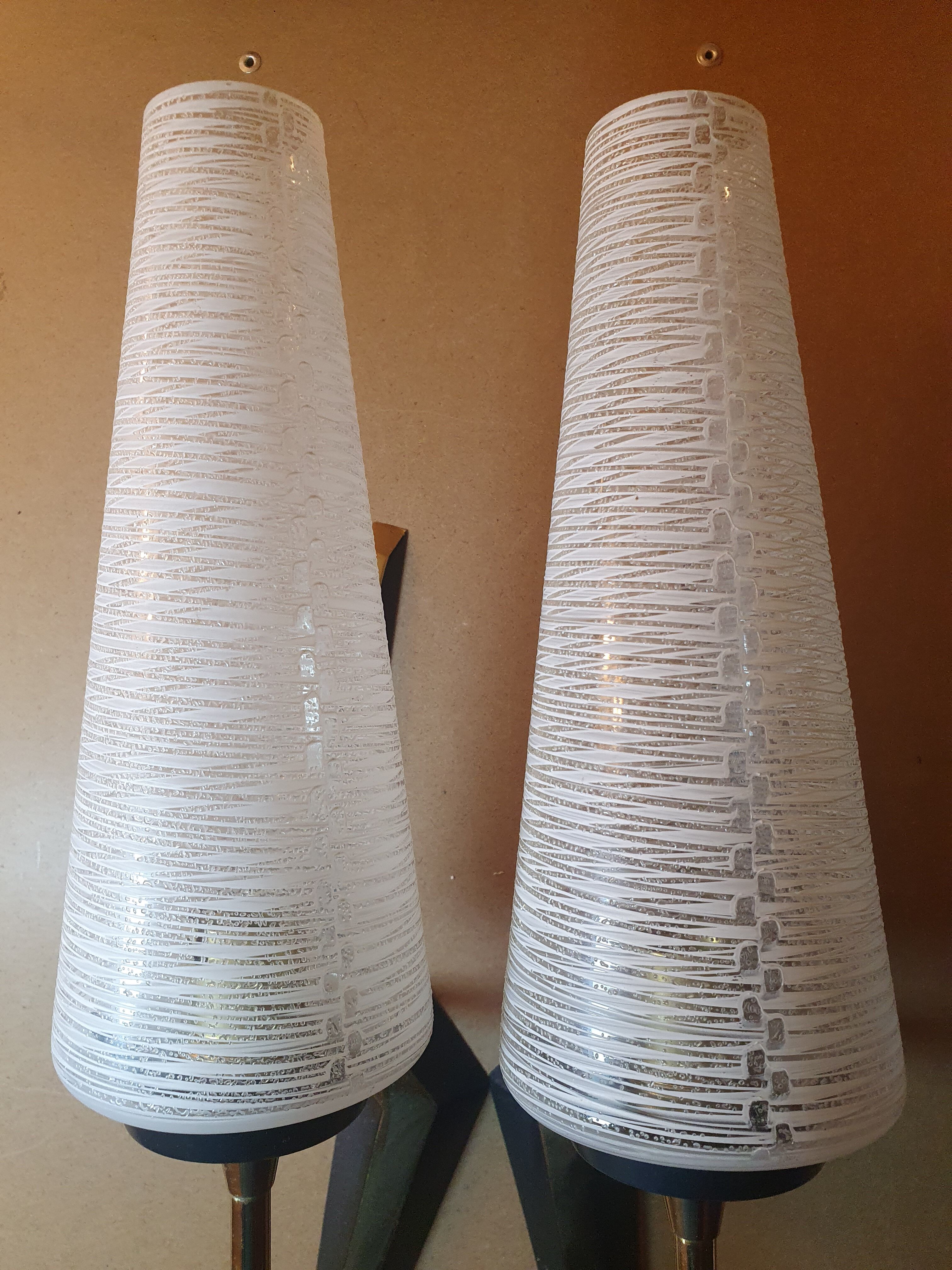 Pair of vintage appliques from Maison Arlus 60s