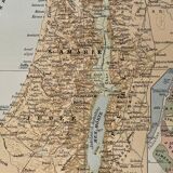Old map of Palestine - 1900