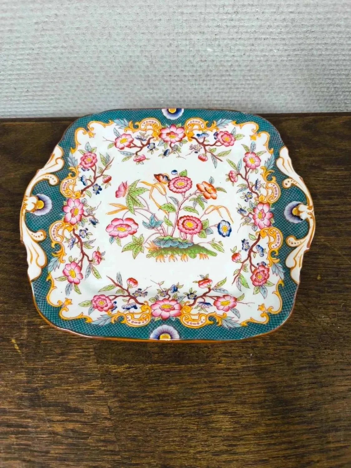 Dish for small cake Sarreguemines minton 215