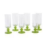 Set of six glasses, Italian design, 1970s, made in Italy