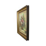 Still Life Flowers Vintage Painting on Canvas R. De Gryse