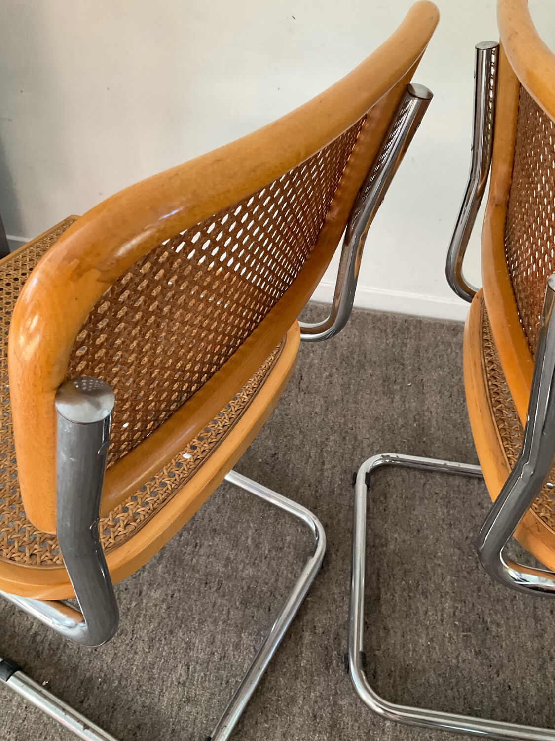 Pair of chairs Marcel Breuer Cesca B32