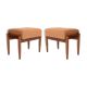 Vintage orange mélange footstool pair from the 20th century, Edmund Homa, 1960s.