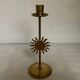 Brass sunburst candle holder