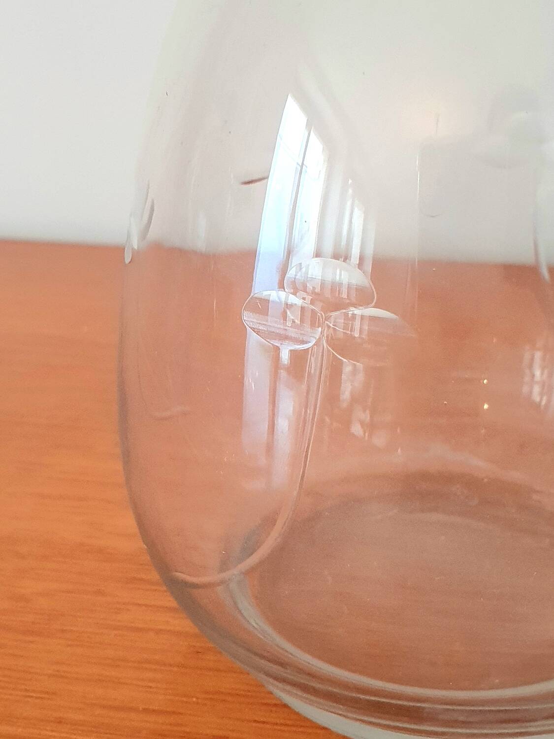 Vintage etched glass carafe