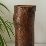 Vase primitif bois vintage