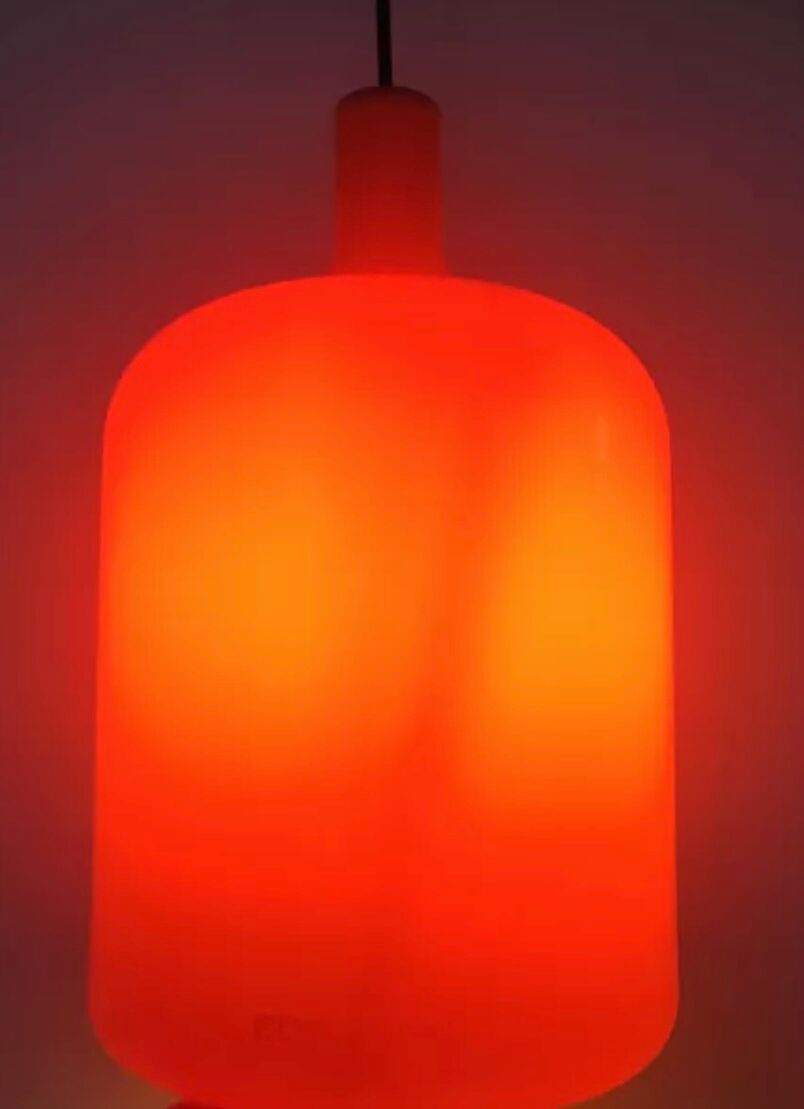 Hanging lamp bulb by bob design orange